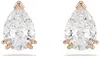 Swarovski Stilla Pear Cut Rose Gold-tone Plated Stud Earrings In Gold
