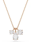 Swarovski Mesmera Rose Gold-tone Plated Pendant Necklace In Gold