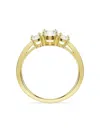 Swarovski Stilla Attract Three-stone Ring In Gold