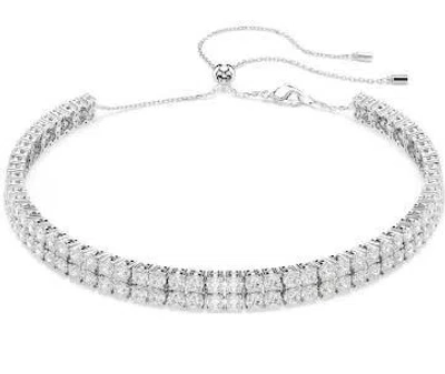 Swarovski Matrix Round-cut Choker Necklace In Metallic