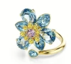 Swarovski Idyllia Mixed Cuts Flower Open Ring In Multicolor