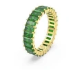 Swarovski Crystal Baguette Cut Green Matrix Ring In Multicolor
