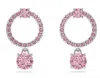 Swarovski Attract Round Cut Drop Earrings In Multicolor