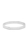 Swarovski Crystal Dextera Bangle Octagon Shape Pave Medium White Rhodium Plated In Multicolor