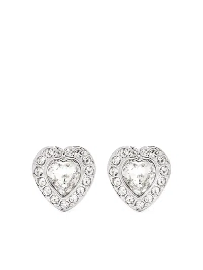 Swarovski Angelic Heart Stud Earrings In Multicolor
