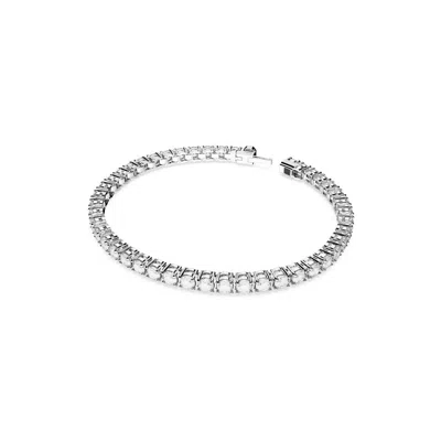 Swarovski Womens Silver Matrix Rhodium-plated And Zirconia Bracelet