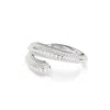 Swarovski Sublima Crystal Cultivated Pearl, Round Cut, White, Rhodium Plated Cuff In Multicolor