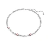 Swarovski Rhodium-plated Mixed Crystal Tennis Necklace, 15" + 2-3/4" In Multicolor