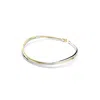 Swarovski Hyperbola Crystal Crossover Choker Necklace In Gold Tone & Rhodium Plated, 13.87 In Multicolor
