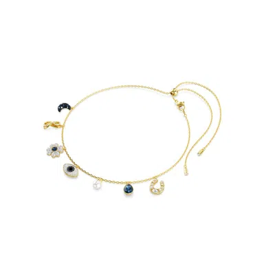 Swarovski Symbolic Charms Bracelet In Blue/gold Tone Plated