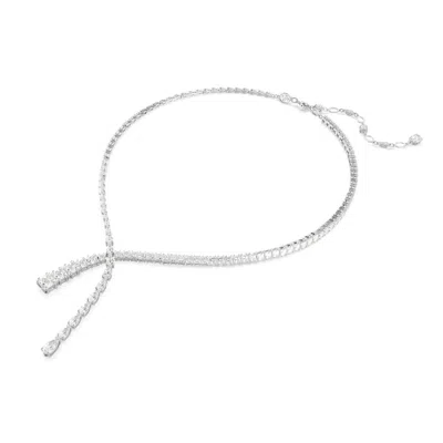 Swarovski Matrix Y-halskette In Silver