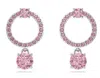 Swarovski Attract Round Cut Drop Earrings In Multicolor