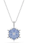 Swarovski Magic Rhodium Plated Pendant Necklace In Silver