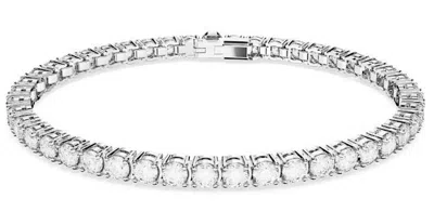 Swarovski Womens Silver Matrix Rhodium-plated And Zirconia Bracelet