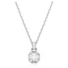 Swarovski Birthstone Pendant Apr Pendant Rhodium Shiny White In Silver Tone