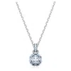 Swarovski Square Cut Birthstone Crystal Pendant Necklace In Blue