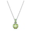 Swarovski Birthstone Pendant Aug Pendant Rhodium Shiny Green In Green