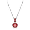 Swarovski Birthstone Pendant Jul Pendant Rhodium Shiny Red In Metallic
