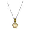 Swarovski Birthstone Pendant Nov Pendant Rhodium Shiny Yellow In Silver Tone