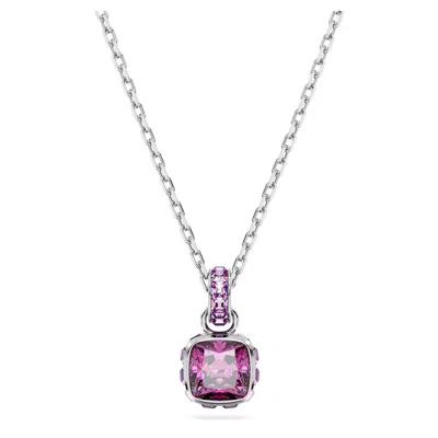 Swarovski Birthstone Pendant In Purple