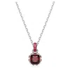 Swarovski Birthstone Pendant Jan Pendant Rhodium Shiny Red In Metallic