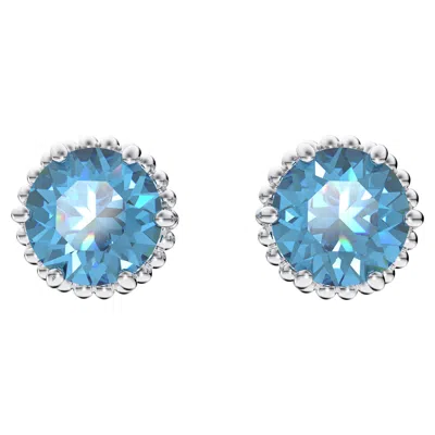 Swarovski Birthstone Stud Earrings In Blue