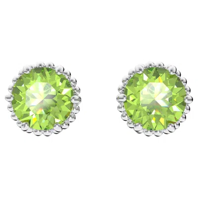 Swarovski Birthstone Stud Earrings In Green