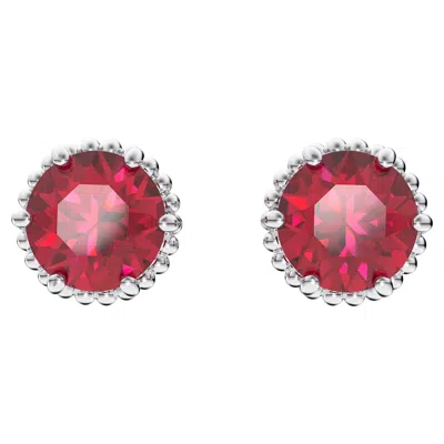 Swarovski Birthstone Stud Earrings In Red