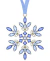 Swarovski Blue Crystal Hanging Snowflake Ornament In No Color