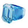 Swarovski Lucent Crystal Cocktail Ring In Blue