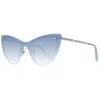 Swarovski Blue Metal Sunglasses In Blue