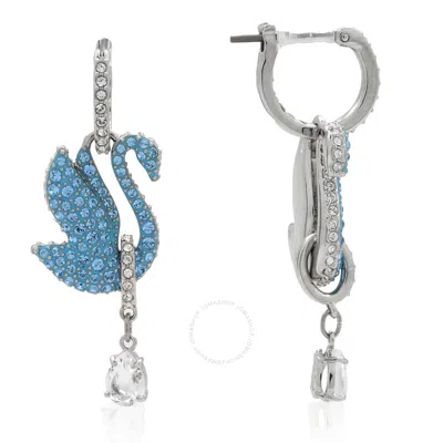 Swarovski Blue Swan Drop Earrings