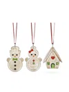 Swarovski Holiday Cheers Gingerbread Ornament Set In Neutral