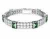 Swarovski Matrix Tennis Armband In Gre/rhs