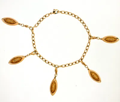 Pre-owned Swarovski Bracelet Evil Eyes Gold Plated 5511801 Size M In Multicoloured