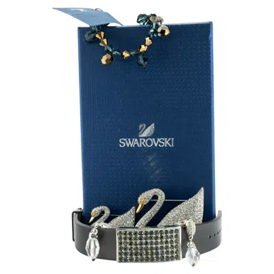 Pre-owned Swarovski Bracelets Swan Brooches Earrings Authentic Lot Box In Multi