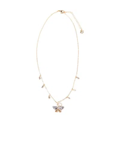 Swarovski Butterfly Pendant Necklace In White