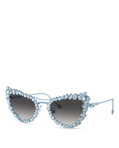 SWAROVSKI BUTTERFLY REMOVABLE CRYSTAL CLIP ON SUNGLASSES, 56MM