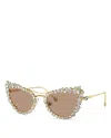Swarovski Eyewear In Gold/brown Solid