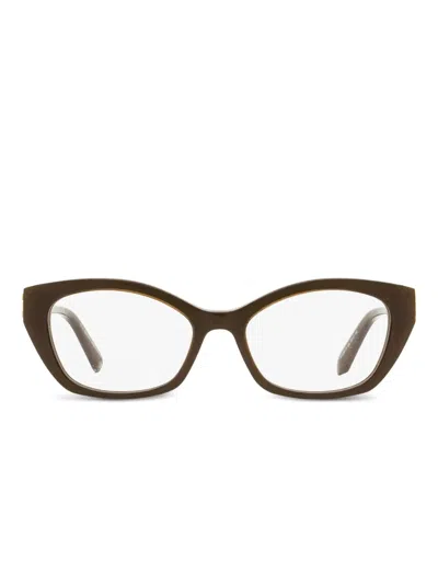 Swarovski Cat-eye Frame Glasses In Brown