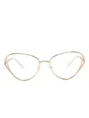 Swarovski Cat Eye-frame Glasses In Gold
