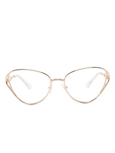 Swarovski Cat Eye-frame Glasses In Gold