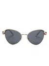 Swarovski Cat Eye-frame Sunglasses In Gold