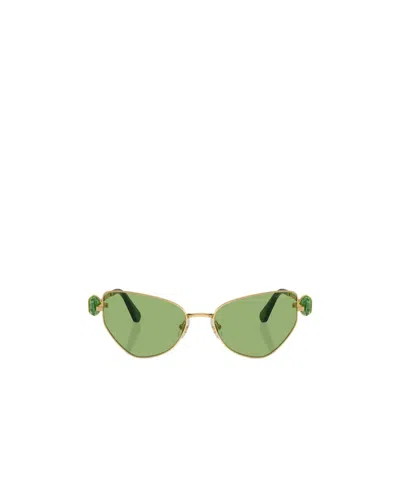 SWAROVSKI HINGED CRYSTAL-EMBELLISHED CAT-EYE SUNGLASSES