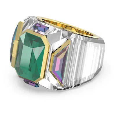 Swarovski Chroma Cocktail Ring In Gold