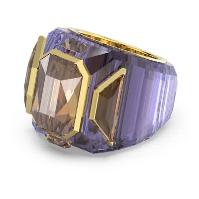 Swarovski Chroma Cocktail Ring In Purple