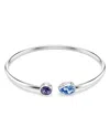 Swarovski Chroma Crystal-embellished Open Bangle In Silver