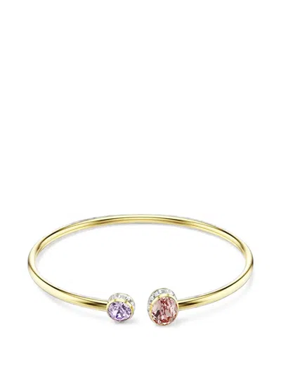 Swarovski Chroma Crystal-embellished Cuff Bracelet In Gold