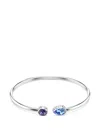 Swarovski Chroma Crystal-embellished Open Bangle In Metallic