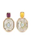 Swarovski Chroma Drop Earrings In Gold